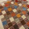 Genuine Handwoven Persian Geometric Gabbeh Rug - Checkered Brown Wool