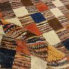 Genuine Handwoven Persian Geometric Gabbeh Rug - Checkered Brown Wool