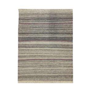 Genuine Cream Striped Kilim Rug – Handwoven Authentic Persian Wool