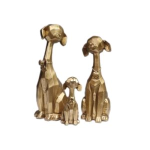 Decorative Geometric Mammoth Cubism Figurine 4 Pieces – Artistic