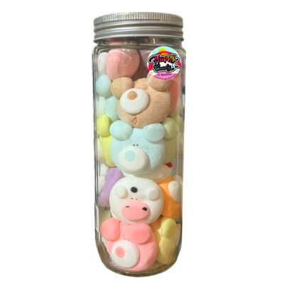 Halal Animal-Shaped Marshmallows – Soft, Fluffy and Fruity Treats in a Convenient Jar 130g