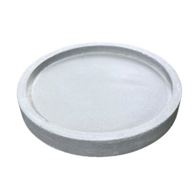 Minimalist White Concrete Serving Tray - Round Decorative Tray