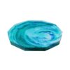 Artistic Octagonal Concrete Serving Tray - Abstract Yellow Decorative Tray