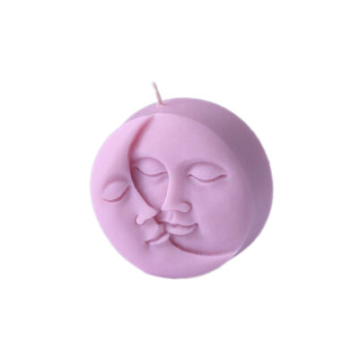 Fantasy Moon and Sun Figural Candle – Sculptural Paraffin Wax Candle for Home Decor & Gifting