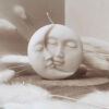 Fantasy Handmade Sculpture Candle with Moon and Sun Design