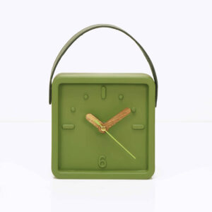 Handcrafted Concrete Desk Clock – Minimalist Green