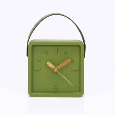 Handcrafted Concrete Desk Clock - Minimalist Green