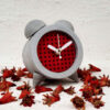 Handmade Concrete Twin Bell Clock for Work & Home