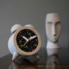 Handmade Concrete Twin Bell Clock with Fabric