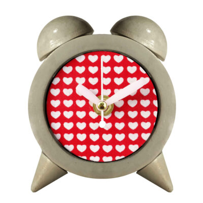 Handmade Concrete Twin Bell Clock for Home Decor