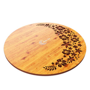 Handcrafted Wooden Trivet – Round Floral MDF Design