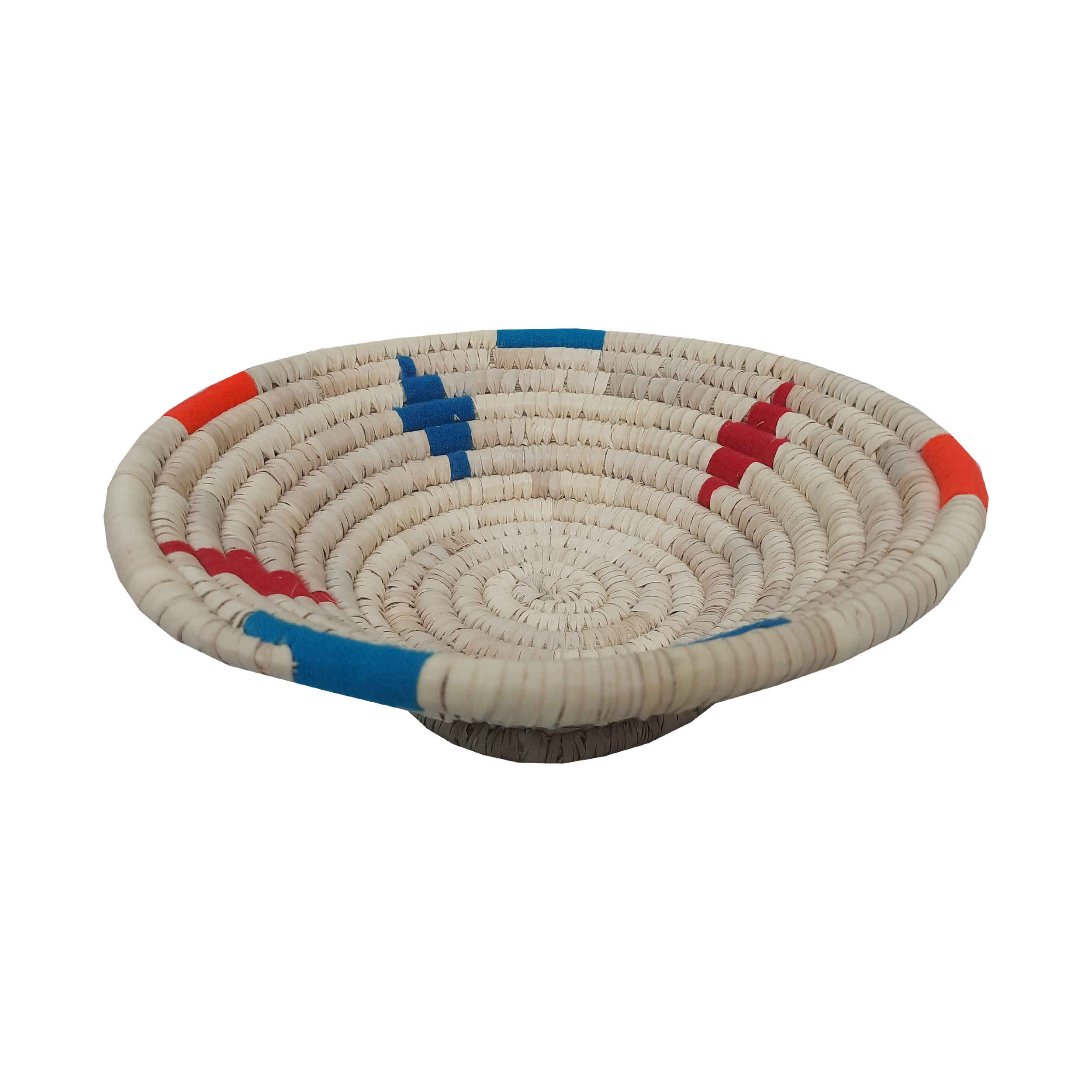 Roya Palm Leaf Basket – Handwoven Rustic Round Organizer