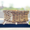 Handwoven Straw Storage Basket - Rectangular Shelf Organizer