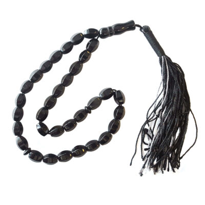 Islamic Black Onyx Rosary Crafted with 33 Prayer Beads Tasbih
