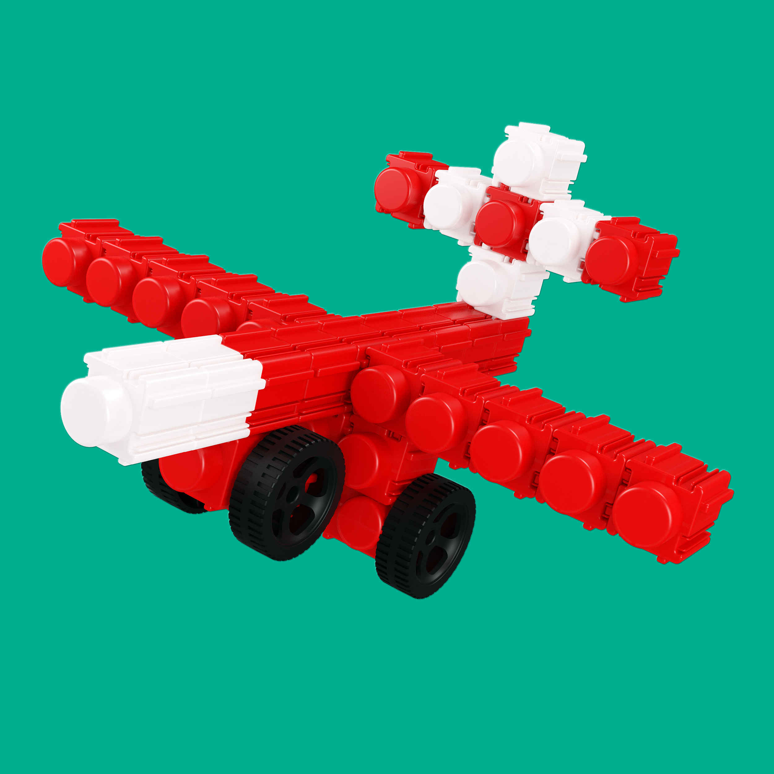 Junior Builders: Airplane Building Blocks – Creative Toy Set for Ages 18 Months+