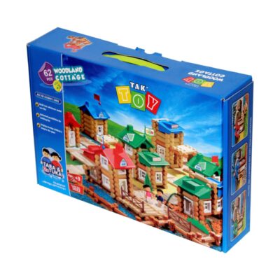 Tak Toy: Woodland Cottage Building Blocks – Charming Set, 62 Pieces