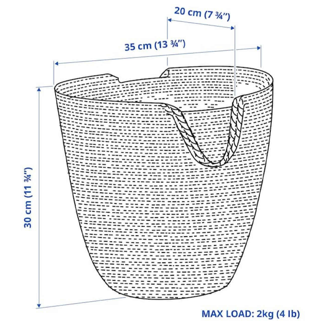 Large Woven Basket with Handle