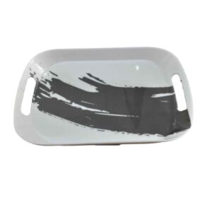 Durable Melamine Serving Tray – Rectangular Abstract Casual Tray