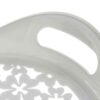 Casual Rectangular Melamine Serving Tray - Floral White & Gray Tray