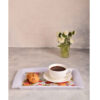 Casual Rectangular Melamine Serving Tray - Fruit & Cherry Flower Design