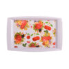 Casual Rectangular Melamine Serving Tray - Fruit & Cherry Flower Design