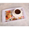 Casual Rectangular Melamine Serving Tray - Fruit & Cherry Flower Design