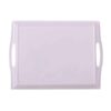 Durable Melamine Serving Tray - Rectangular Floral Tray with Handle