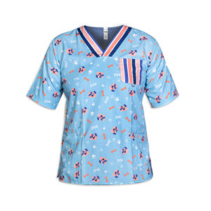 Men’s V-Neck Vet Scrub Top – Comfortable & Modern
