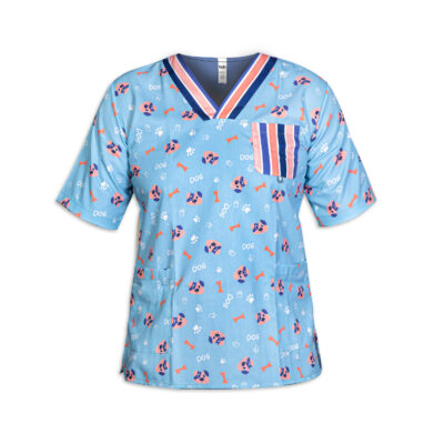 Modern Men's V Neck Veterinary Scrub Top – Comfortable Professional Medical Uniform