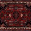 Hand-Knotted Persian Hamadan Tribal Rug (Lachak Toranj Geometric Medallion) - Red Wool