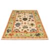 Hand-Knotted Persian Kashmar Rug (All-over Floral Bordered Pattern) - Cream Wool