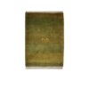 Original Handwoven Persian Minimalist Gabbeh Rug - Solid Green Wool