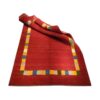 Original Handwoven Persian Minimalist Gabbeh Rug - Bordered Red Wool