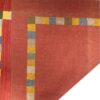 Original Handwoven Persian Minimalist Gabbeh Rug - Bordered Red Wool