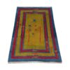 Original Handwoven Persian Pictorial Gabbeh Rug - Abstract Floral Yellow Wool