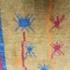 Original Handwoven Persian Pictorial Gabbeh Rug - Abstract Floral Yellow Wool