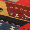 Original Handwoven Persian Geometric Gabbeh Rug with Animal Motifs - Yellow Wool