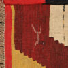 Original Handwoven Persian Geometric Gabbeh Rug with Animal Motifs - Yellow Wool