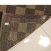 Original Handwoven Persian Geometric Gabbeh Rug - Checkered Brown Wool