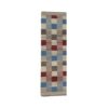 Original Checkered Cream Kilim Rug - Handwoven Authentic Persian Wool
