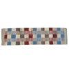 Original Checkered Cream Kilim Rug - Handwoven Authentic Persian Wool