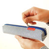 Pencil Pouch Striped Design with Zipper Small Size