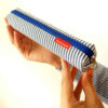 Pencil Pouch Striped Design with Zipper Small Size