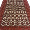 Hand-Knotted Persian Torkaman Rug (Tribal Bukhara Design) - Red Wool