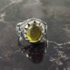 Persian Yellow Citrine Silver Ring for Men Elegance