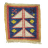 Persian Kilim Coaster – Pine Tree Design, Handwoven Wool Square Botanical