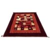 Authentic Handwoven Persian Kheshti Gabbeh Rug - Geometric Maroon Wool