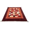 Authentic Handwoven Persian Kheshti Gabbeh Rug - Geometric Maroon Wool