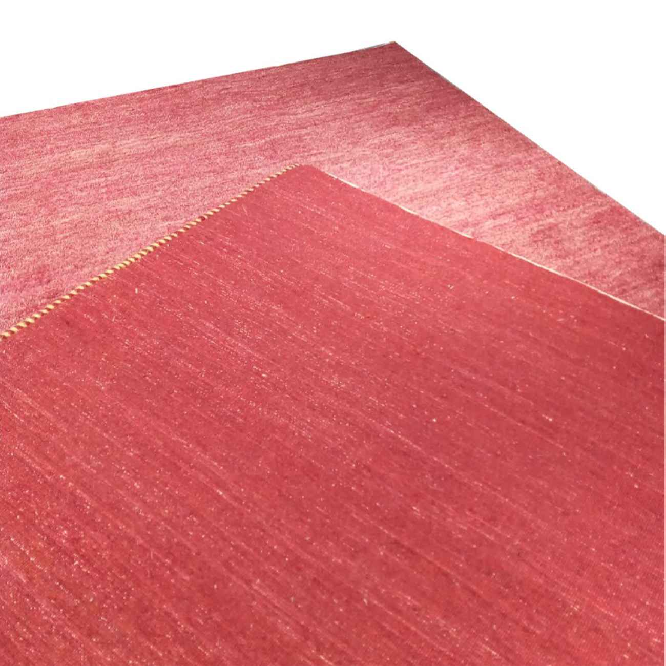 Genuine Handwoven Persian Minimalist Gabbeh Rug – Solid Crimson Red Wool