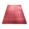 Genuine Handwoven Persian Minimalist Gabbeh Rug - Solid Crimson Red Wool